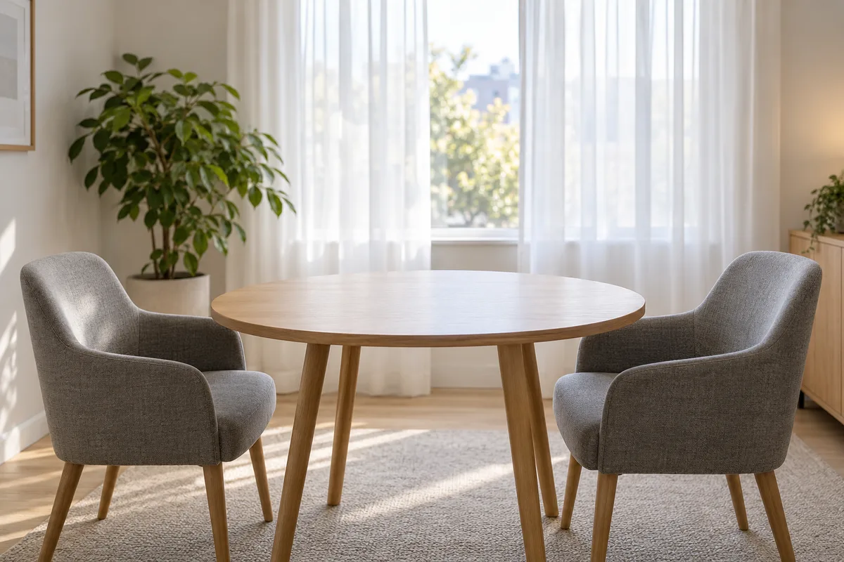 Salle d&rsquo;entretien avec deux chaises face à face autour d&rsquo;une table vide