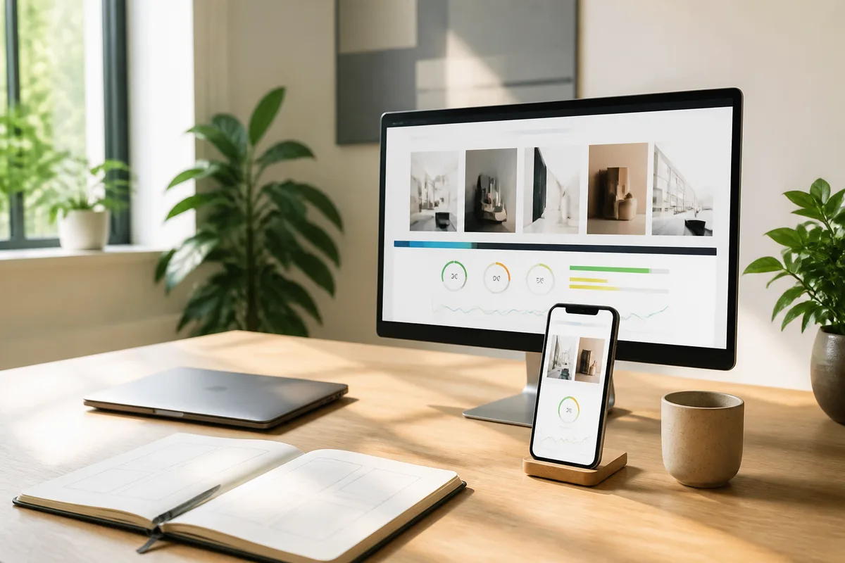 Mesure de temps de chargement d&rsquo;une page portfolio sur mobile et sur ordinateur